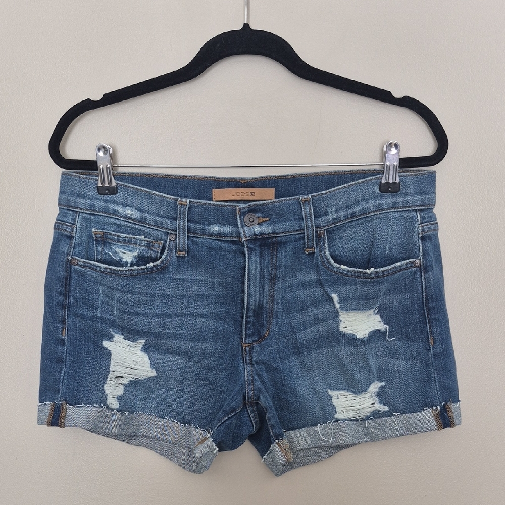 Joe's Jeans Women's Classic Blue Ripped Denim Shorts
